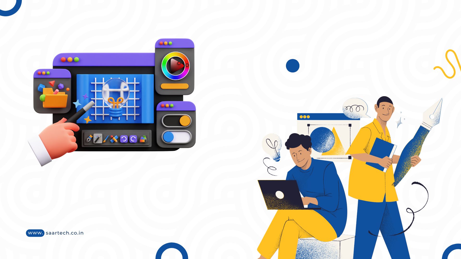 Saartech’s Professional Graphic Designing services for creative branding and eye-catching marketing visuals.